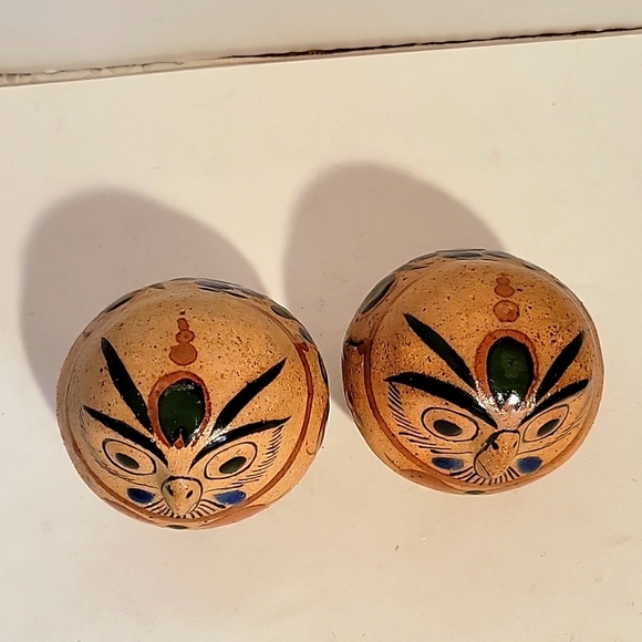 2 VTG MEXICAN TONAL POTTERY OWL - Picture 5 of 5